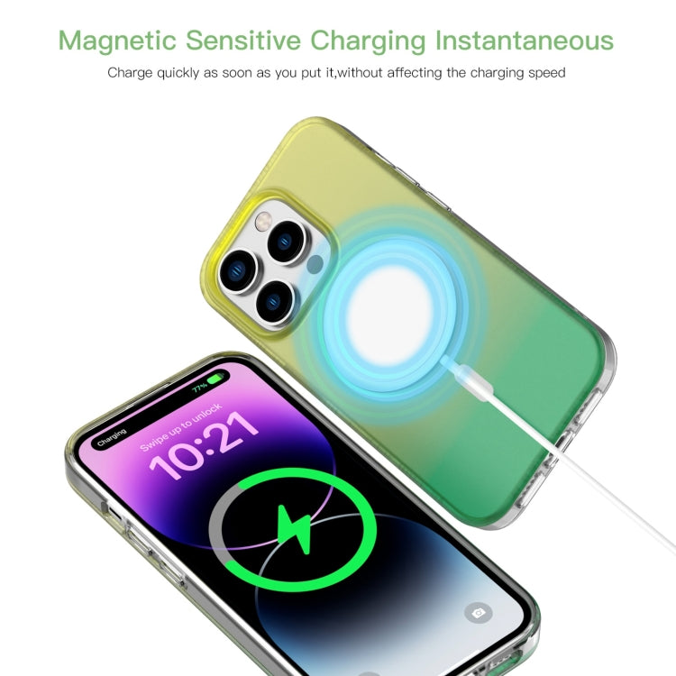 For iPhone 15 Pro Max Mutural MagSafe Magnetic Gradient Phone Case(Purple) - HoMEdemic™ 