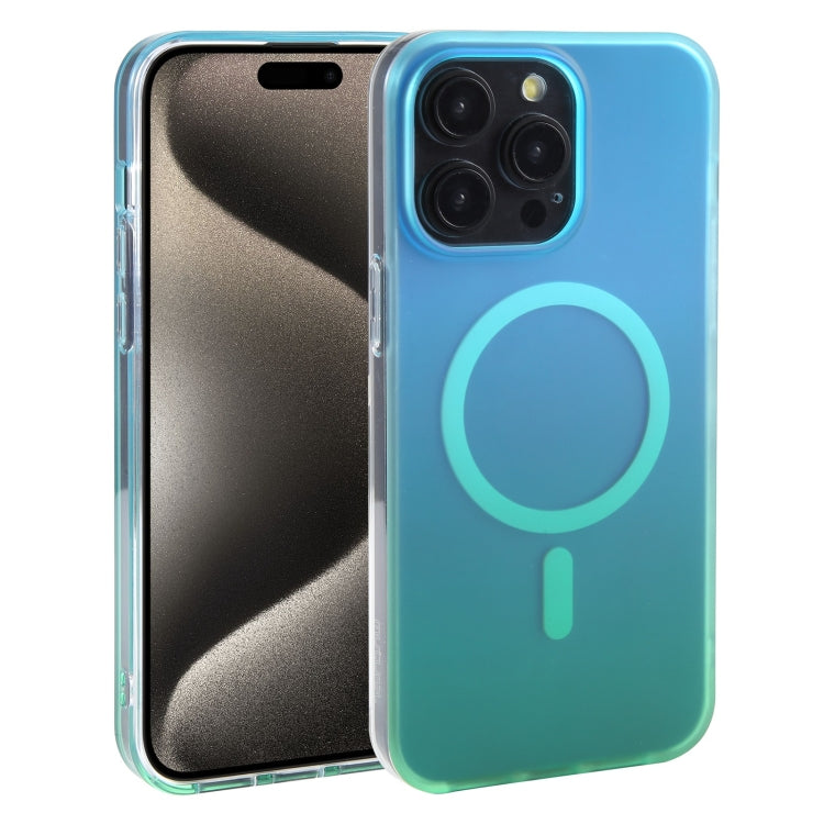 For iPhone 15 Pro Max Mutural MagSafe Magnetic Gradient Phone Case(Sky Blue) - HoMEdemic™ 