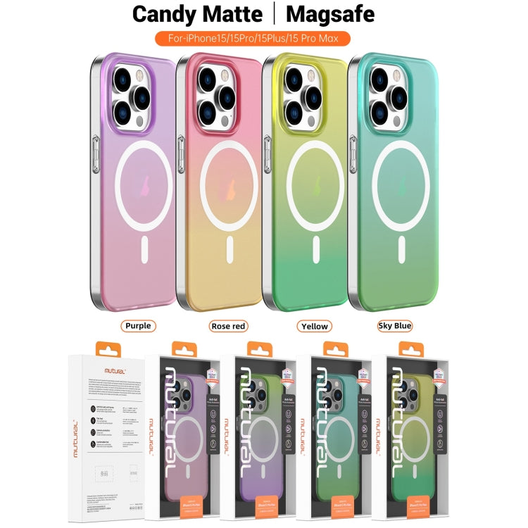 For iPhone 15 Pro Max Mutural MagSafe Magnetic Gradient Phone Case(Sky Blue) - HoMEdemic™ 