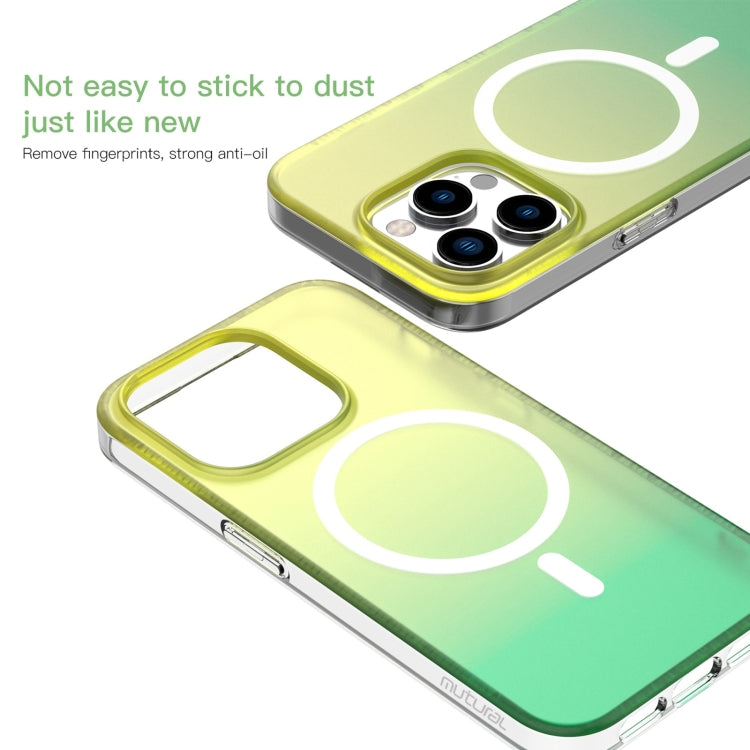 For iPhone 15 Pro Max Mutural MagSafe Magnetic Gradient Phone Case(Sky Blue) - HoMEdemic™ 