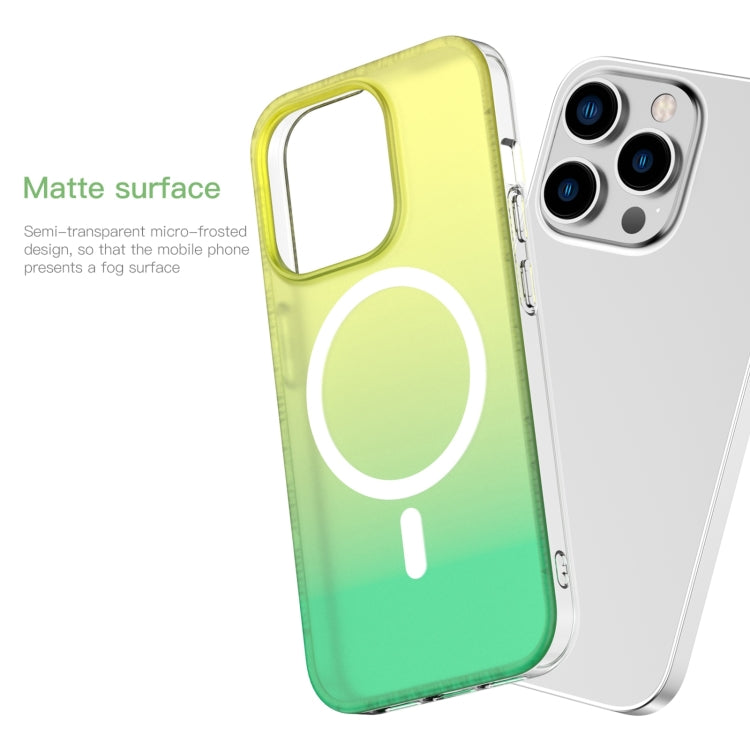 For iPhone 15 Pro Max Mutural MagSafe Magnetic Gradient Phone Case(Sky Blue) - HoMEdemic™ 