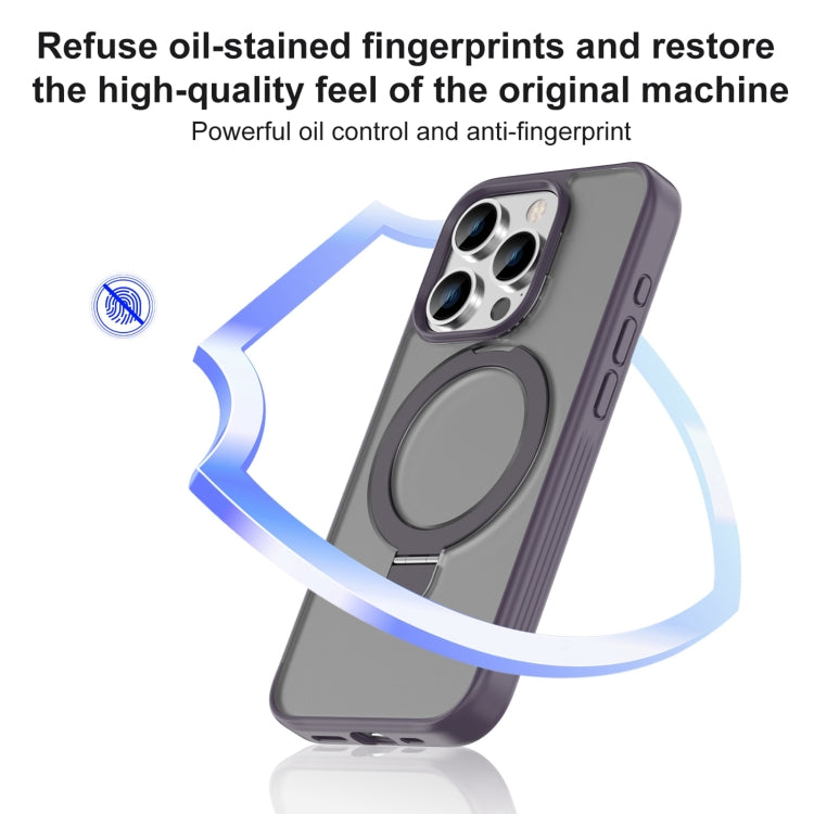 For iPhone 15 Pro Max Mutural MagSafe Magnetic Holder Phone Case(Blue) - HoMEdemic™ 