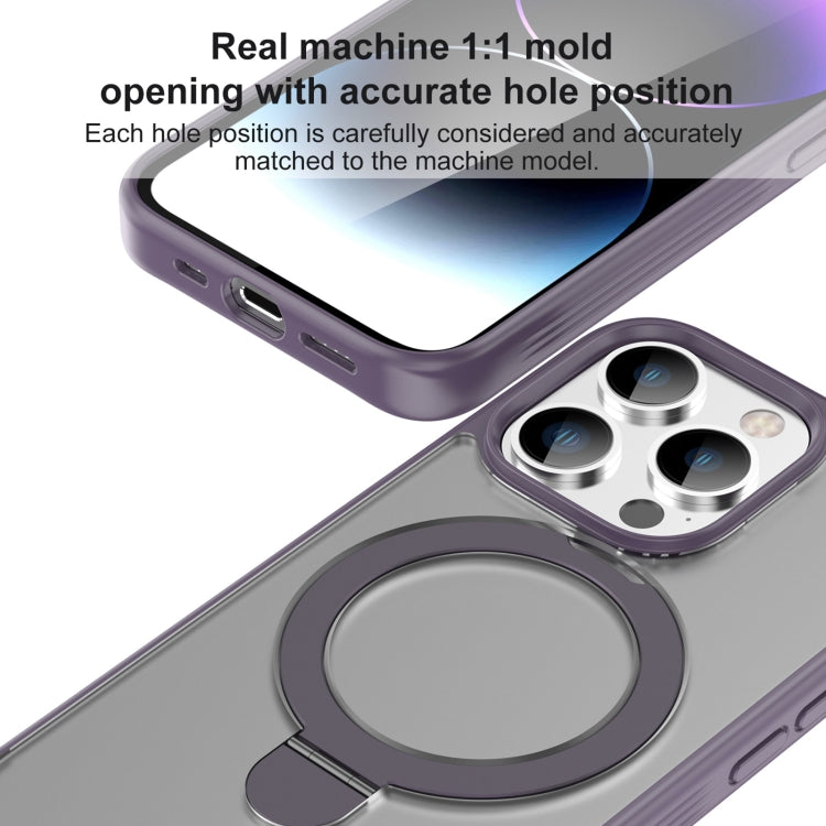 For iPhone 15 Pro Max Mutural MagSafe Magnetic Holder Phone Case(Blue) - HoMEdemic™ 
