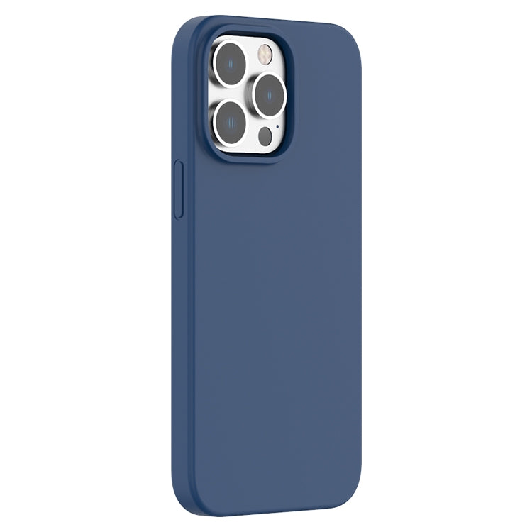 For iPhone 15 Pro Max Mutural Yuemu Series Liquid Silicone Phone Case(Dark Blue) - HoMEdemic™ 