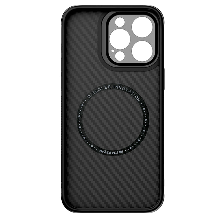 For iPhone 15 Pro Max NILLKIN Aramid Fiber MagSafe Magnetic Phone Case(Black) - HoMEdemic™ 