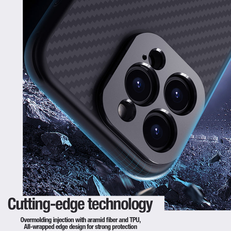 For iPhone 15 Pro Max NILLKIN Aramid Fiber MagSafe Magnetic Phone Case(Black) - HoMEdemic™ 