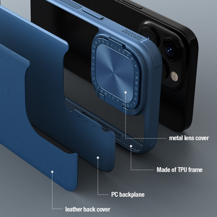 For iPhone 15 Pro Max NILLKIN CamShield Prop Series SagSafe PC + TPU Magnetic Phone Case(Blue) - HoMEdemic™ 