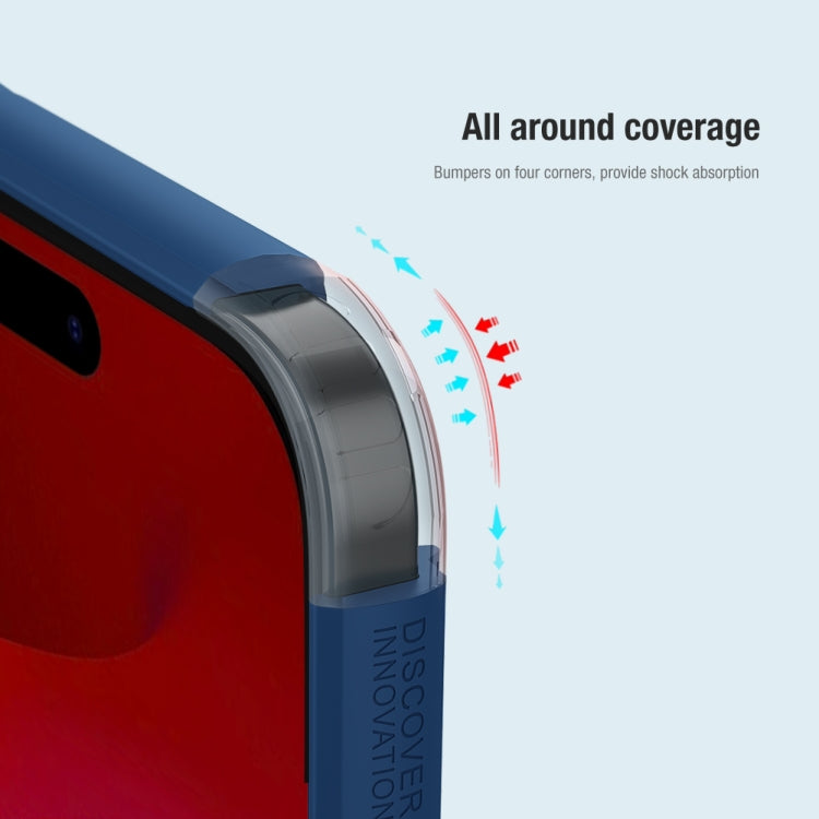 For iPhone 15 Pro Max NILLKIN Frosted Shield Pro PC + TPU Phone Case(Blue) - HoMEdemic™ 