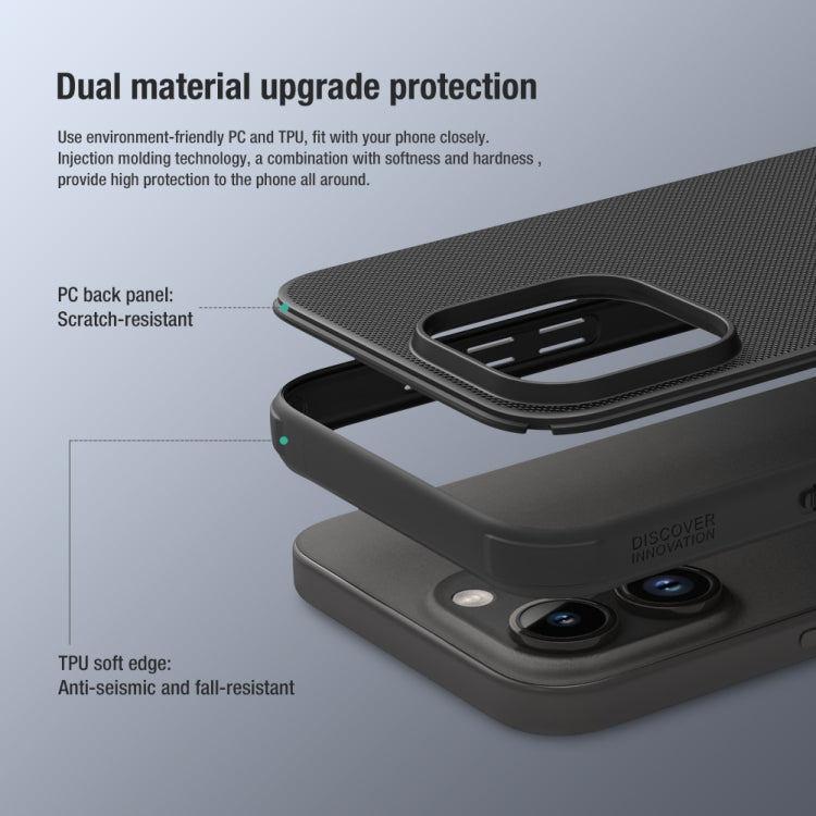 For iPhone 15 Pro Max NILLKIN Frosted Shield Pro PC + TPU Phone Case(Green) - HoMEdemic™ 