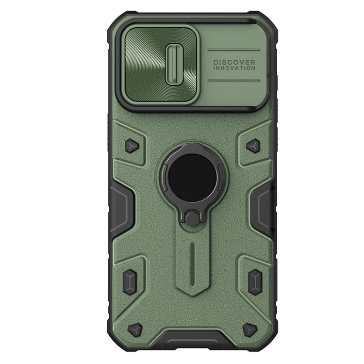 For iPhone 15 Pro Max NILLKIN Shockproof CamShield Armor Protective Case with Invisible Ring Holder(Green) - HoMEdemic™ 