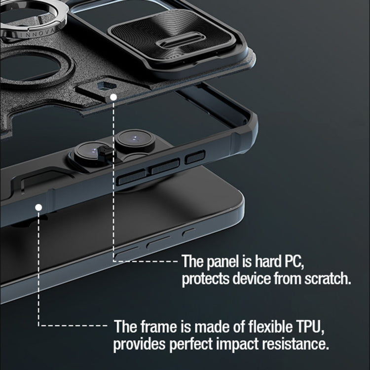 For iPhone 15 Pro Max NILLKIN Shockproof CamShield Armor Protective Case with Invisible Ring Holder(Green) - HoMEdemic™ 