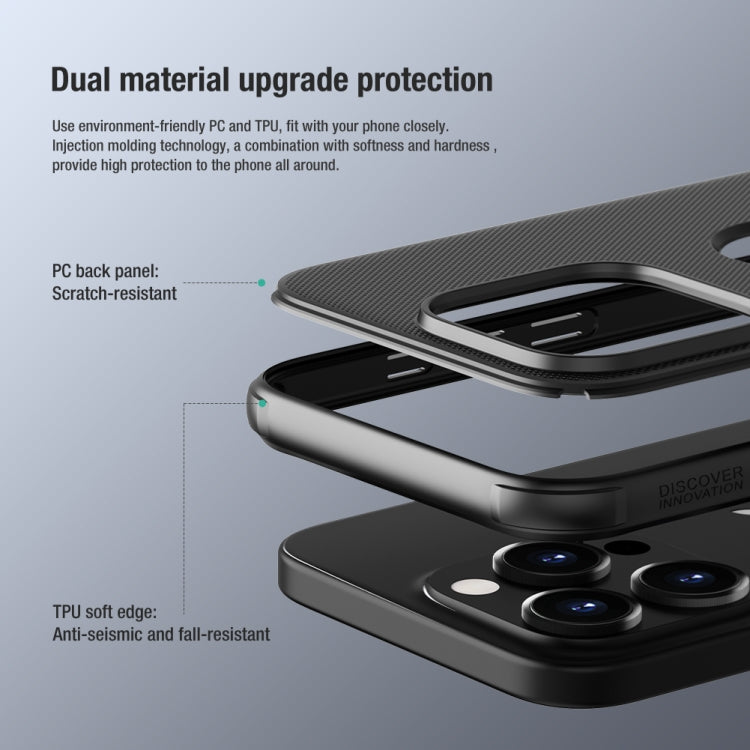 For iPhone 15 Pro Max NILLKIN Super Frosted Shield Pro Phone Protective Case With LOGO Cutout(Black) - HoMEdemic™ 
