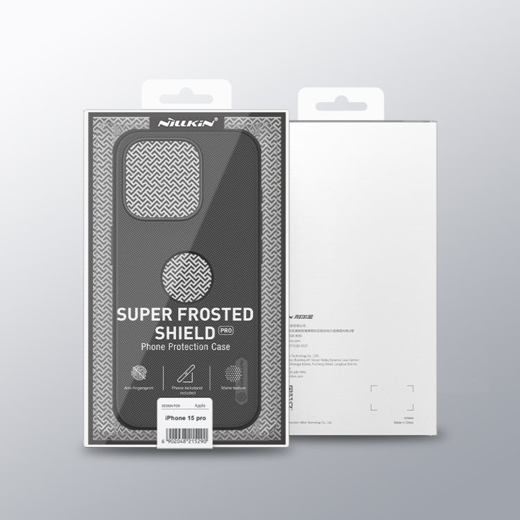 For iPhone 15 Pro Max NILLKIN Super Frosted Shield Pro Phone Protective Case With LOGO Cutout(Black) - HoMEdemic™ 
