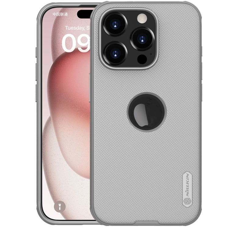 For iPhone 15 Pro Max NILLKIN Super Frosted Shield Pro Phone Protective Case With LOGO Cutout(Grey) - HoMEdemic™ 
