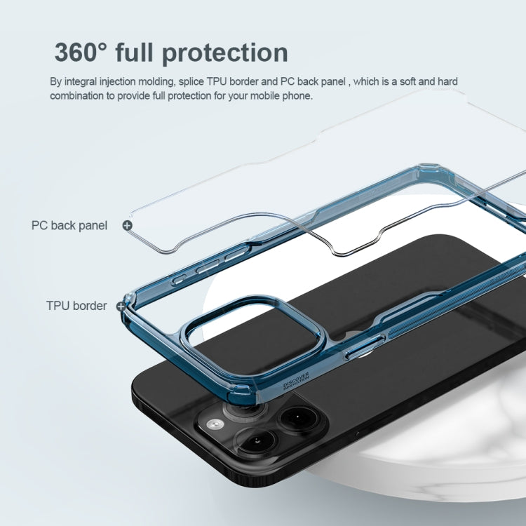 For iPhone 15 Pro Max NILLKIN Ultra Clear PC + TPU Phone Case(Blue) - HoMEdemic™ 
