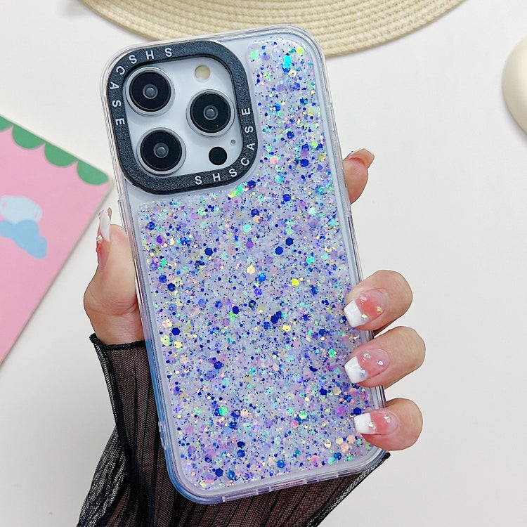 For iPhone 15 Pro Max Noctilucent Light Drip Glue Shockproof Phone Case(Blue) - HoMEdemic™ 