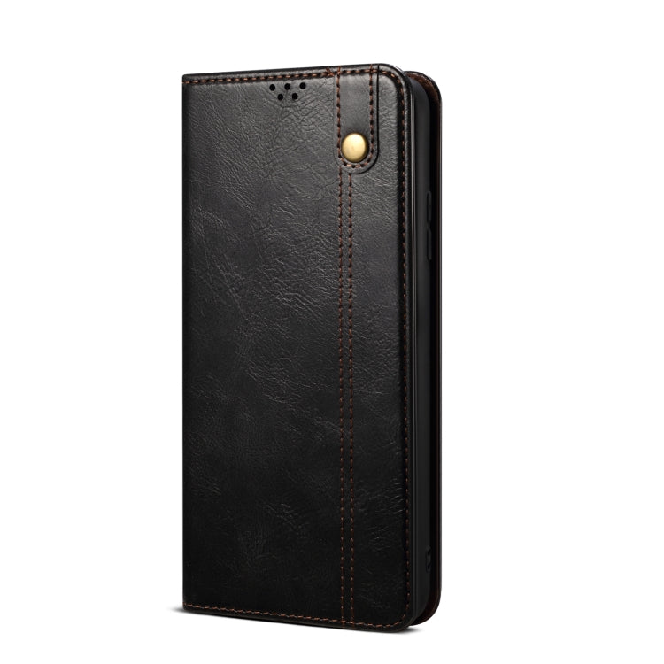 For iPhone 15 Pro Max Oil Wax Crazy Horse Texture Leather Phone Case(Black) - HoMEdemic™ 