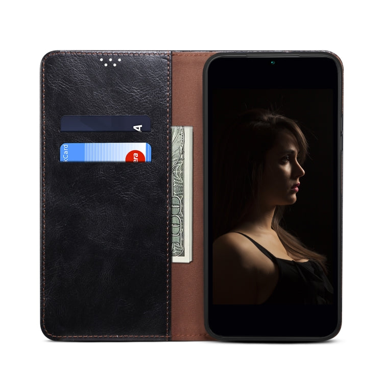 For iPhone 15 Pro Max Oil Wax Crazy Horse Texture Leather Phone Case(Black) - HoMEdemic™ 