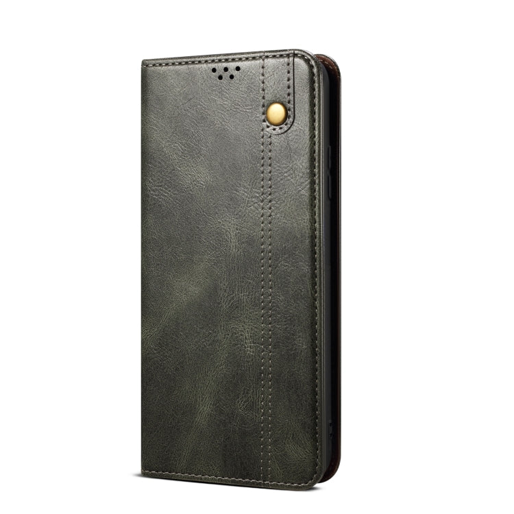 For iPhone 15 Pro Max Oil Wax Crazy Horse Texture Leather Phone Case(Green) - HoMEdemic™ 