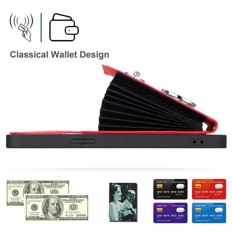 For iPhone 15 Pro Max Organ Card Bag Ring Holder Phone Case(Red) - HoMEdemic™ 