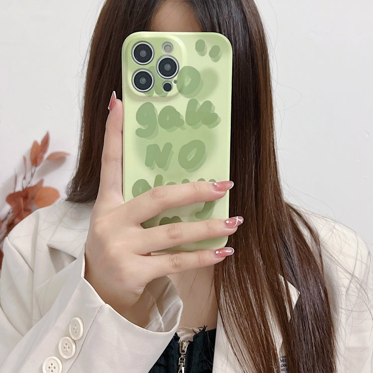 For iPhone 15 Pro Max PC Phone Case(Green Text) - HoMEdemic™ 
