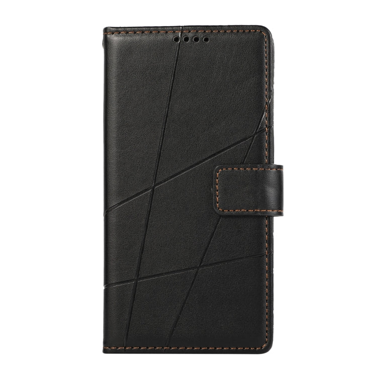 For iPhone 15 Pro Max PU Genuine Leather Texture Embossed Line Phone Case(Black) - HoMEdemic™ 