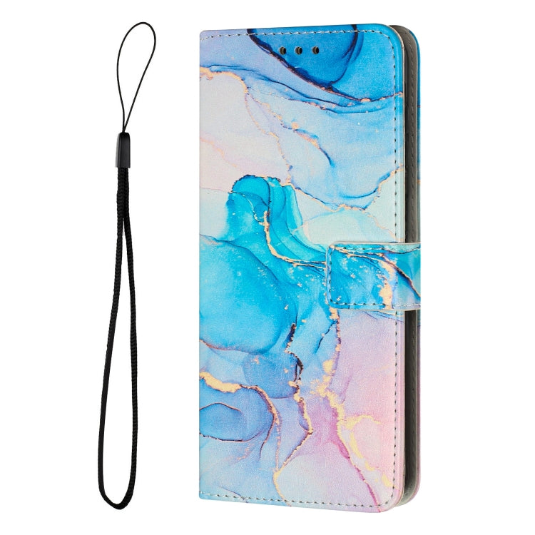For iPhone 15 Pro Max Painted Marble Pattern Leather Phone Case(Pink Green) - HoMEdemic™ 