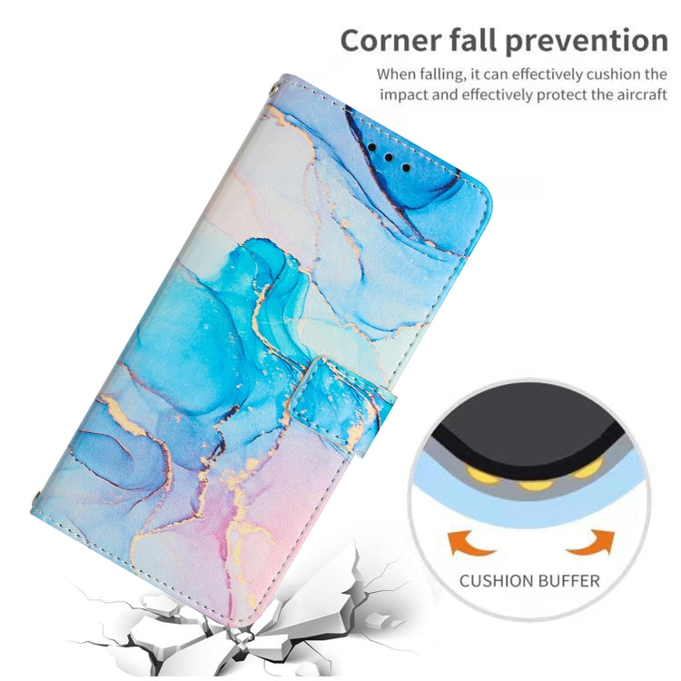 For iPhone 15 Pro Max Painted Marble Pattern Leather Phone Case(Pink Green) - HoMEdemic™ 