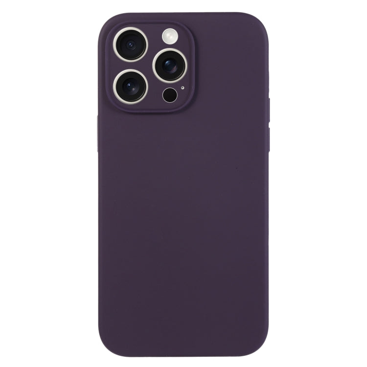 For iPhone 15 Pro Max Pure Color Liquid Silicone Fine Pore Phone Case(Berry Purple) - HoMEdemic™ 