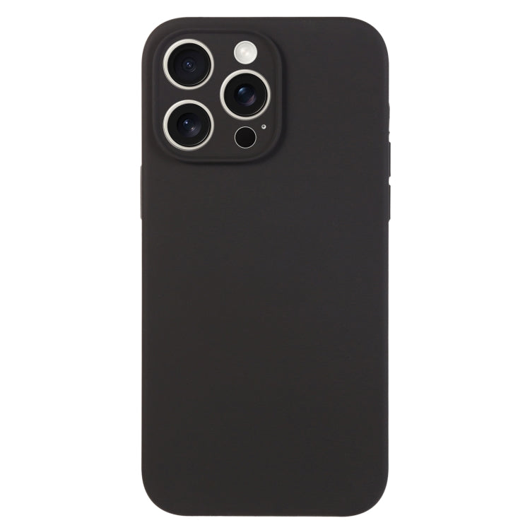 For iPhone 15 Pro Max Pure Color Liquid Silicone Fine Pore Phone Case(Black) - HoMEdemic™ 