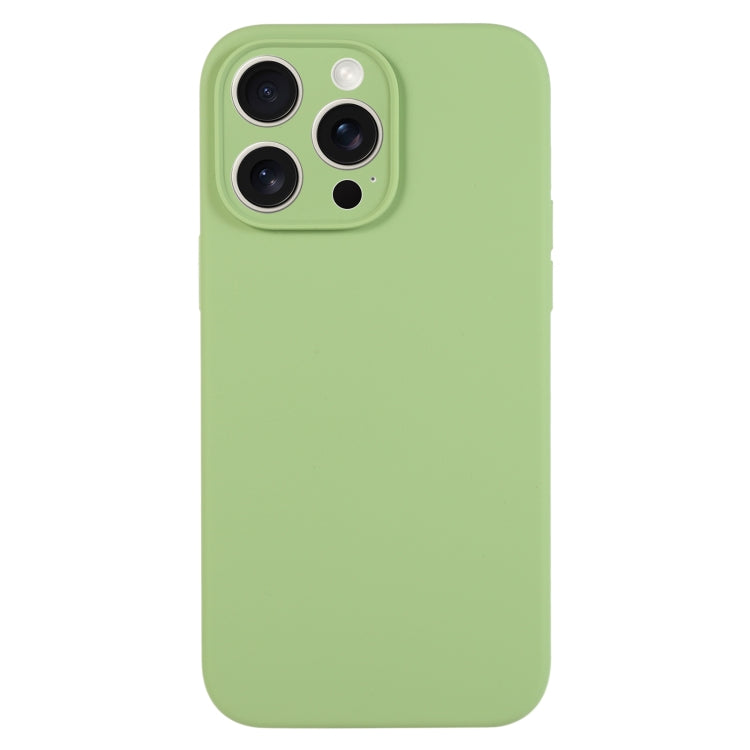 For iPhone 15 Pro Max Pure Color Liquid Silicone Fine Pore Phone Case(Mint Green) - HoMEdemic™ 