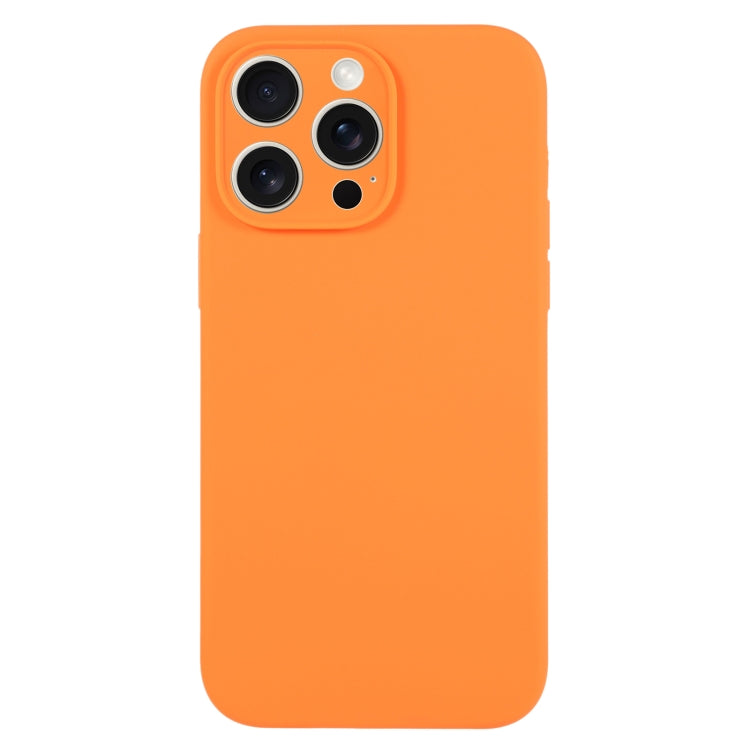 For iPhone 15 Pro Max Pure Color Liquid Silicone Fine Pore Phone Case(Orange) - HoMEdemic™ 