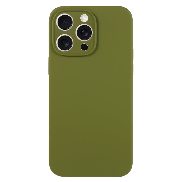 For iPhone 15 Pro Max Pure Color Liquid Silicone Fine Pore Phone Case(Pine Forest Green) - HoMEdemic™ 