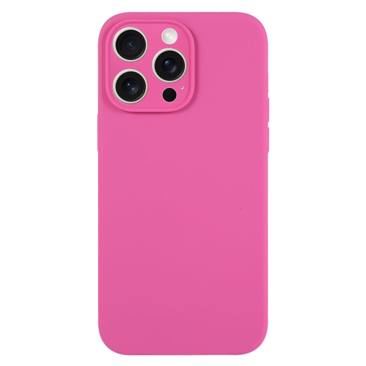 For iPhone 15 Pro Max Pure Color Liquid Silicone Fine Pore Phone Case(Pitaya) - HoMEdemic™ 