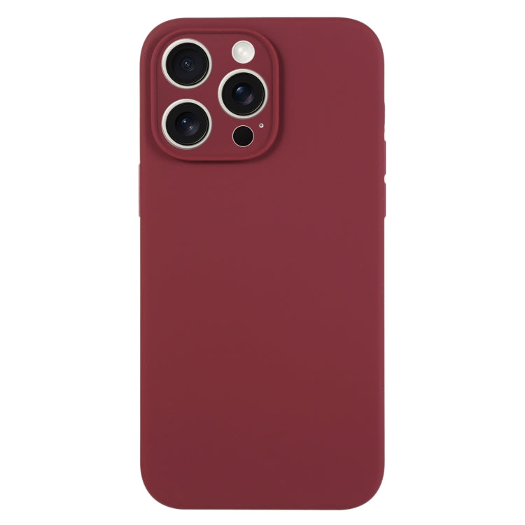 For iPhone 15 Pro Max Pure Color Liquid Silicone Fine Pore Phone Case(Plum) - HoMEdemic™ 