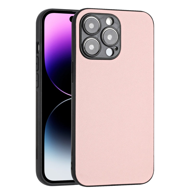 For iPhone 15 Pro Max R20 Leather Pattern Phone Single Case(Pink) - HoMEdemic™ 