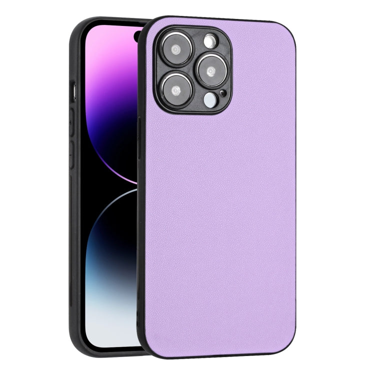 For iPhone 15 Pro Max R20 Leather Pattern Phone Single Case(Purple) - HoMEdemic™ 