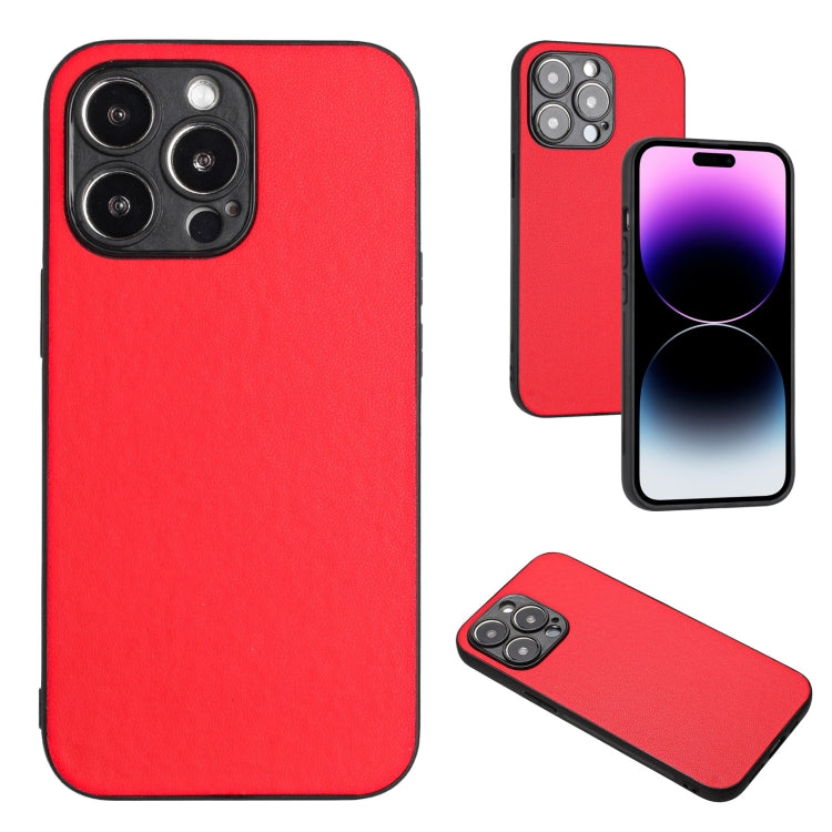 For iPhone 15 Pro Max R20 Leather Pattern Phone Single Case(Red) - HoMEdemic™ 