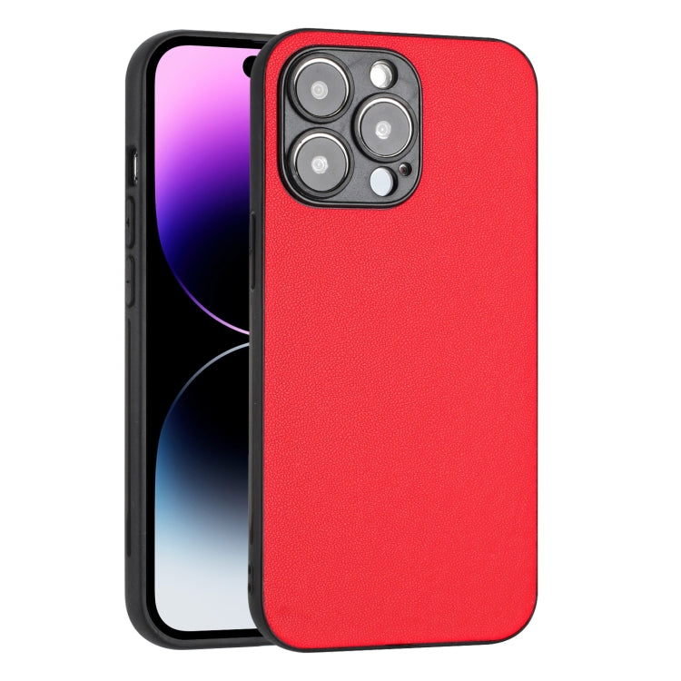 For iPhone 15 Pro Max R20 Leather Pattern Phone Single Case(Red) - HoMEdemic™ 