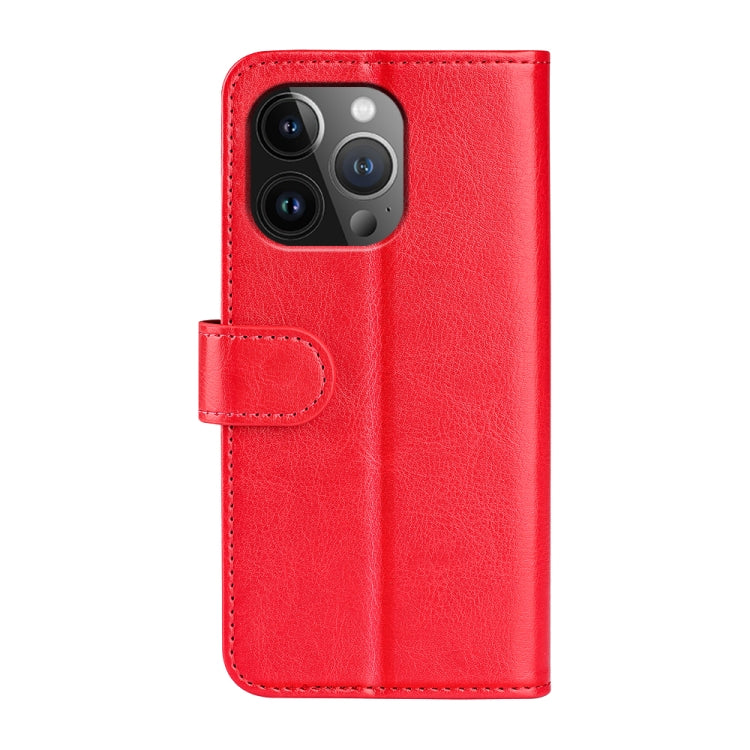 For iPhone 15 Pro Max R64 Texture Horizontal Flip Leather Phone Case(Red) - HoMEdemic™ 