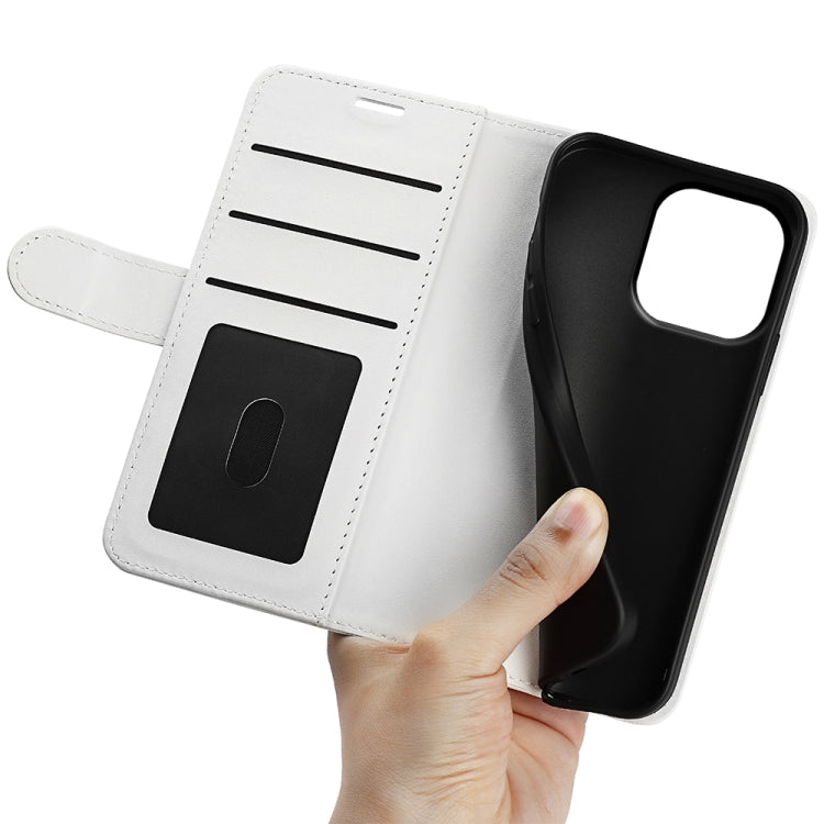 For iPhone 15 Pro Max R64 Texture Horizontal Flip Leather Phone Case(White) - HoMEdemic™ 
