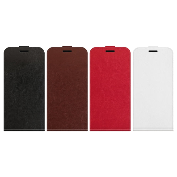 For iPhone 15 Pro Max R64 Texture Single Vertical Flip Leather Phone Case(Brown) - HoMEdemic™ 