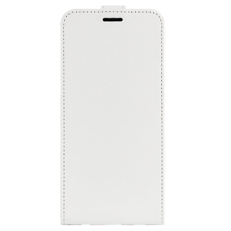 For iPhone 15 Pro Max R64 Texture Single Vertical Flip Leather Phone Case(White) - HoMEdemic™ 