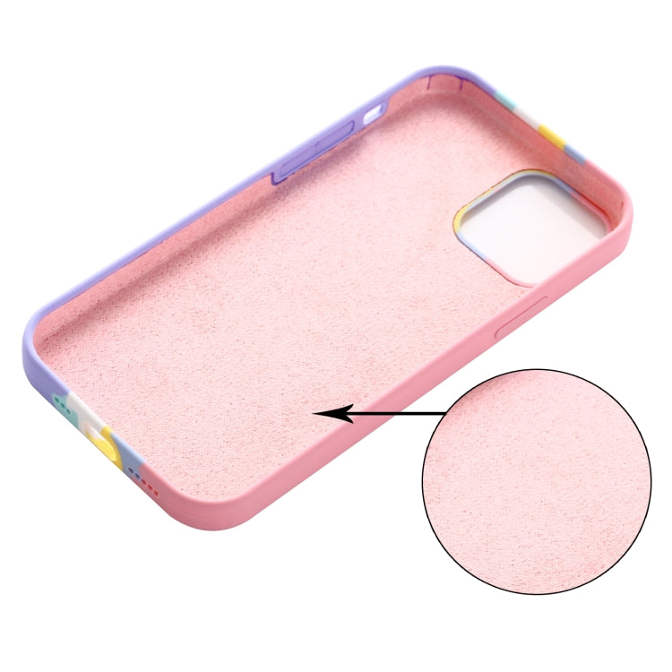 For iPhone 15 Pro Max Rainbow Liquid Silicone Phone Case(Pink) - HoMEdemic™ 