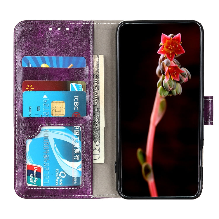 For iPhone 15 Pro Max Retro Crazy Horse Texture Horizontal Flip Leather Phone Case(Purple) - HoMEdemic™ 