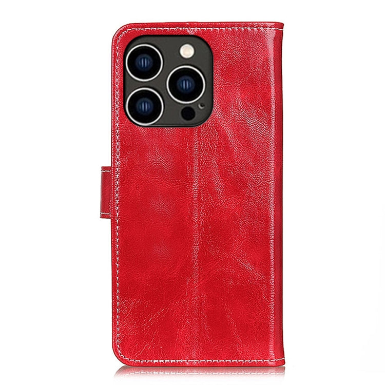 For iPhone 15 Pro Max Retro Crazy Horse Texture Horizontal Flip Leather Phone Case(Red) - HoMEdemic™ 
