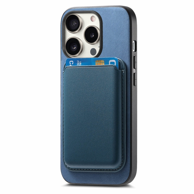 For iPhone 15 Pro Max Retro Magsafe Card Bag PU Back Cover Phone Case(Blue) - HoMEdemic™ 