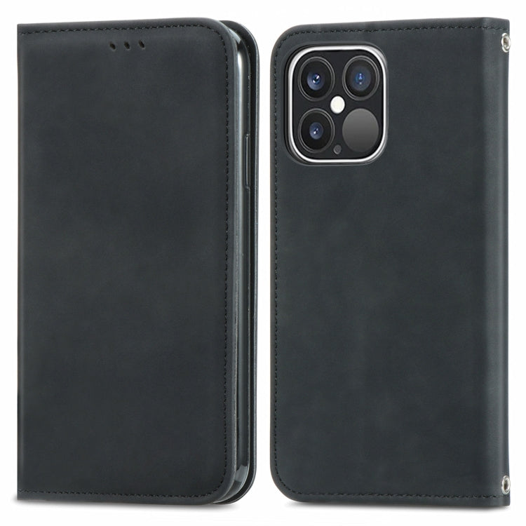 For iPhone 15 Pro Max Retro Skin Feel Magnetic Leather Phone Case(Black) - HoMEdemic™ 