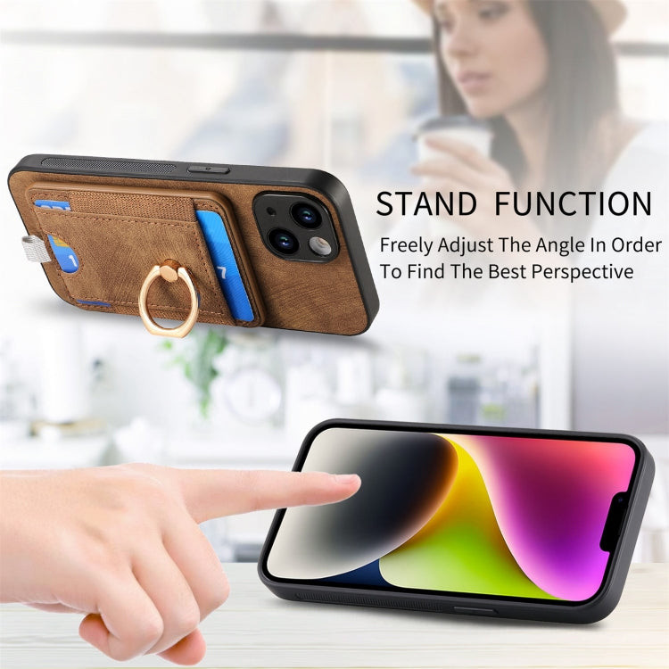 For iPhone 15 Pro Max Retro Splitable Magnetic Card Bag Leather Phone Case(Brown) - HoMEdemic™ 