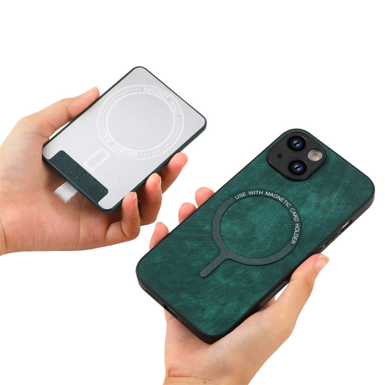 For iPhone 15 Pro Max Retro Splitable Magnetic Card Bag Leather Phone Case(Green) - HoMEdemic™ 